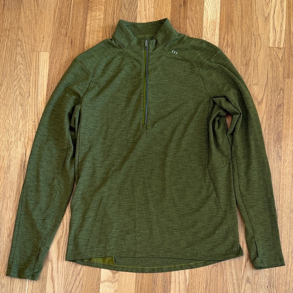 Men’s green Lululemon Metal Vent Tech Half-Zip size large EUC - Picture 3 of 10
